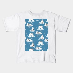 Polar Bear Loves Penguin Kids T-Shirt